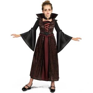 Girls Vampire or witch Halloween costume gown